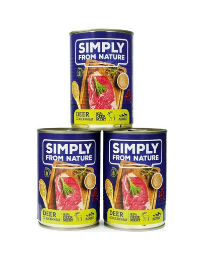 SIMPLY FROM NATURE 3x400 g bezobilné krmivo pre psov všetkých plemien a vekových kategórií