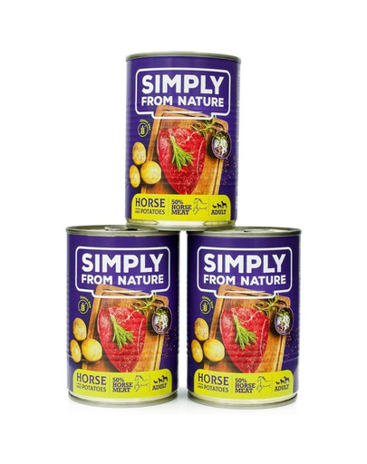 SIMPLY FROM NATURE 3x400 g bezobilné krmivo pre psov všetkých plemien a vekových kategórií