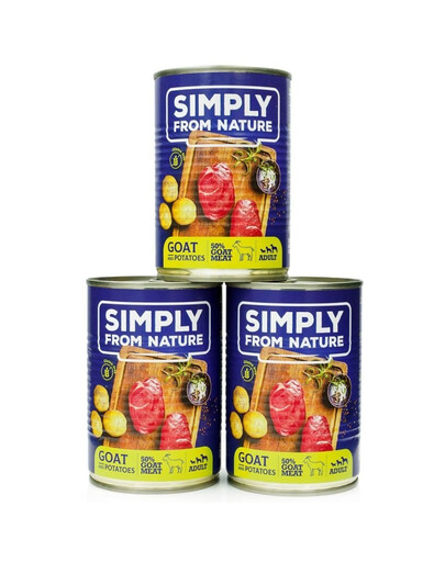 SIMPLY FROM NATURE 3x400 g bezobilné krmivo pre psov všetkých plemien a vekových kategórií