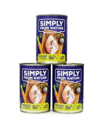 SIMPLY FROM NATURE 3x400 g bezobilné krmivo pre psov všetkých plemien a vekových kategórií