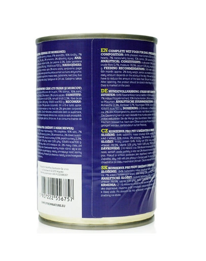 SIMPLY FROM NATURE Bažant s mrkvou 400 g