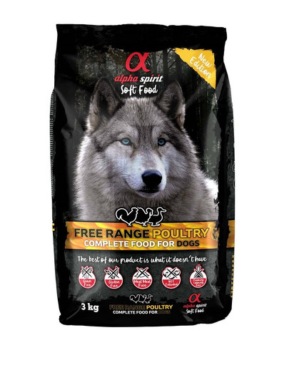 ALPHA SPIRIT Poultry - Kompletné suché mäkké krmivo z hydiny pre psov 3 kg