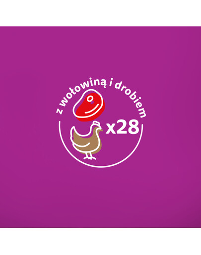 WHISKAS Adult saszetka 85 g mokra karma dla dorosłych kotów w galaretce z wołowiną i drobiem