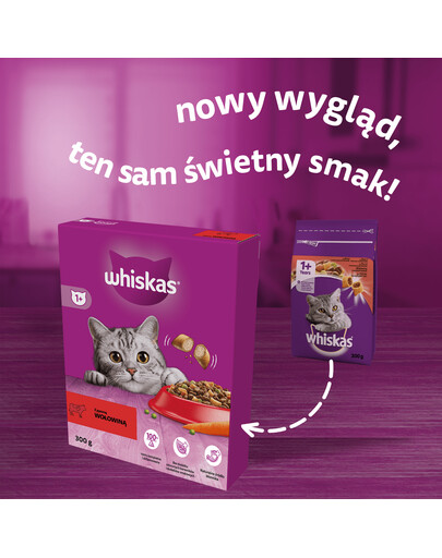 WHISKAS Adult 300g krmivo pre dospelé mačky s lahodným hovädzím mäsom