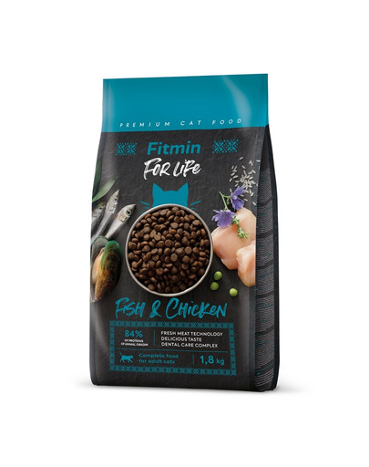 FITMIN Cat For Life Adult Fish and Chicken 1,8 kg