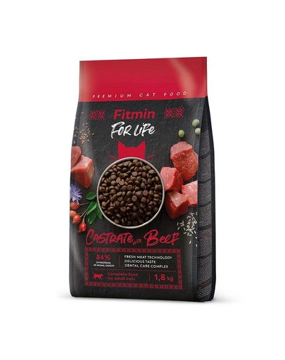 FITMIN Cat For Life Castrate Beef 1,8 kg
