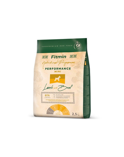 FITMIN Dog Nutritional Programme Mini Performance Lamb&Beef 2,5 kg