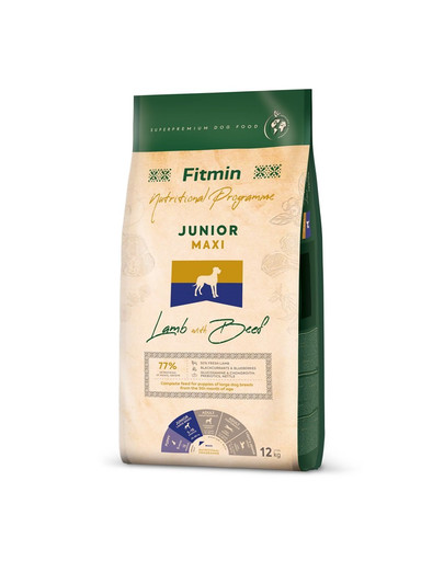 FITMIN Dog Nutritional Programme Maxi Junior Lamb&Beef 12 kg
