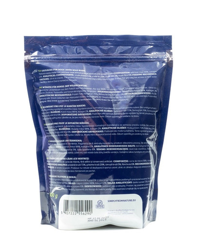 SIMPLY FROM NATURE Prírodné klobásky s diviačím mäsom 300 g