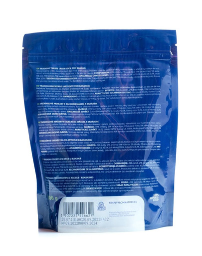 SIMPLY FROM NATURE Tréningové maškrty s kačacím mäsom a banánom 300 g