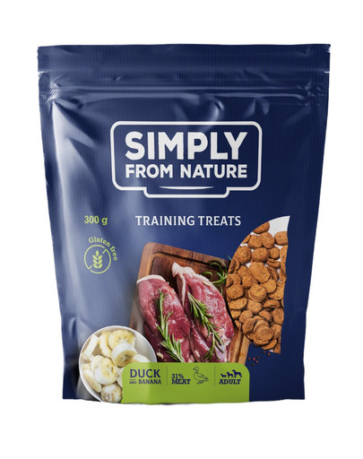 SIMPLY FROM NATURE Tréningové maškrty s kačacím mäsom a banánom 300 g