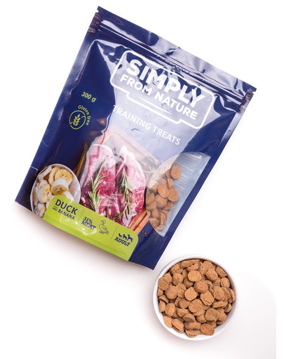 SIMPLY FROM NATURE Tréningové maškrty s kačacím mäsom a banánom 300 g
