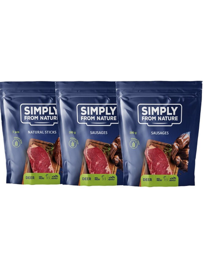 SIMPLY FROM NATURE Sada prírodných pochúťok JELEŇ