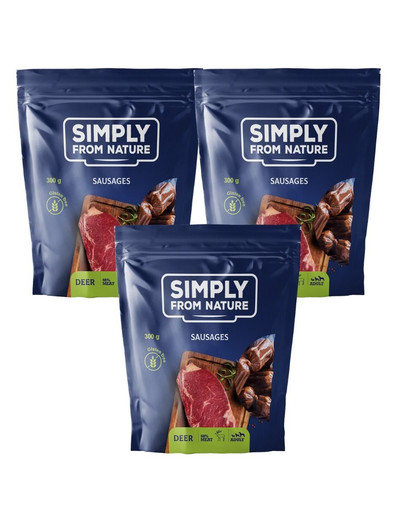 SIMPLY FROM NATURE Klobásky s jelením mäsom 3x300 g