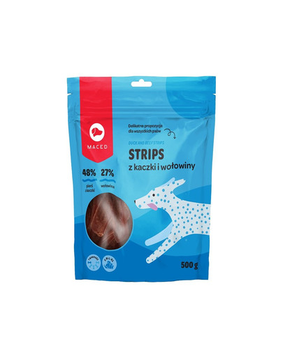 MACED Duo Pochúťka pre psa s kačacím a hovädzím 500 g