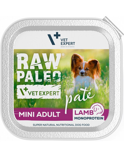 VETEXPERT RAW PALEO Pate Adult Mini Lamb 150 g