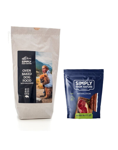 SIMPLY FROM NATURE Akciová sada diviak 1,2 kg + diviačie tyčinky 7 sk