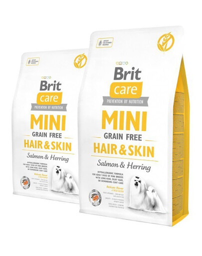 BRIT Care Mini Grain Free hair & skin 2 x 7 kg