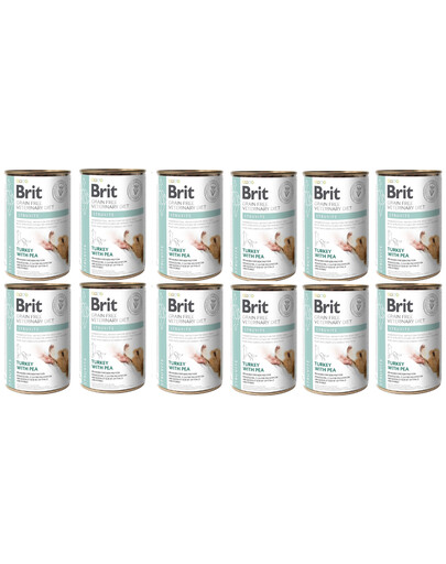 BRIT Veterinary Diet Struvite Turkey&Pea 12x400 g