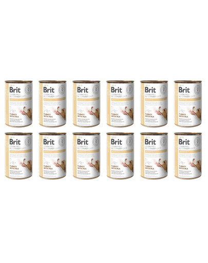 BRIT Veterinary Diet Hepatic Turkey&Pea 12x400 g