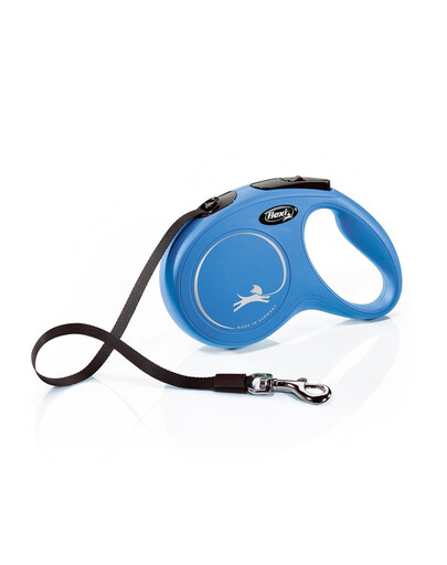 FLEXI Vodítko NEW CLASSIC M 5m pásik modrý