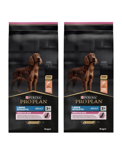 PURINA PRO PLAN Large athletic adult sensitive skin OptiDerma losos 28 kg (2 x 14 kg)