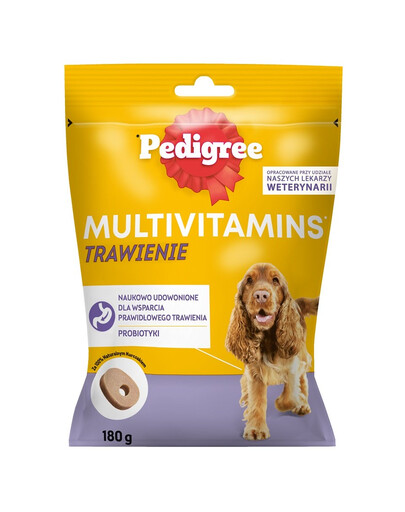 PEDIGREE Multivitamins Trawienie Kurczak 180 g karma uzupełniająca na trawienie dla dorosłych psów