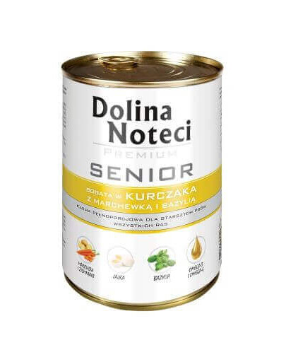 Dolina Noteci Premium Senior kurča, mrkva, bazalka 400 g