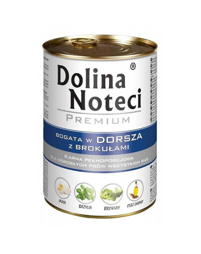 Dolina Noteci Premium pre dospelých psov treska s brokolicou 400 g