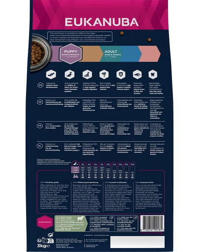 EUKANUBA Grain Free S/M Puppy Jahňacie mäso 3 kg pre šteňatá malých a stredných plemien