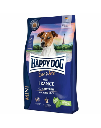 HAPPY DOG Sensible Mini France 4kg s kačicou