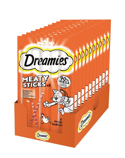 DREAMIES Doplnkové krmivo pre dospelé mačky s lahodným kuracím mäsom 14x30 g