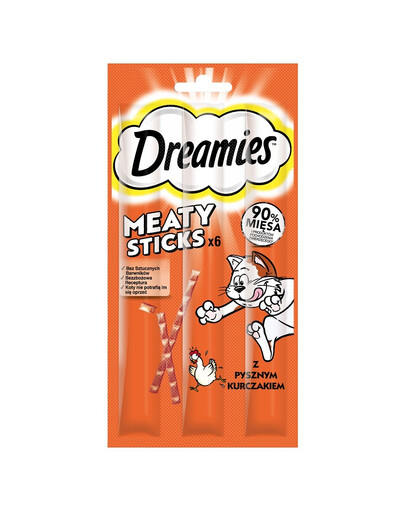 DREAMIES Doplnkové krmivo pre dospelé mačky s lahodným kuracím mäsom 14x30 g