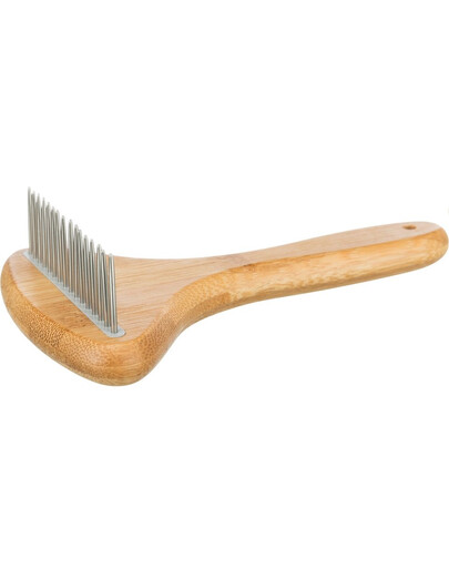 TRIXIE Hrebeň na dlhú srsť, bambus/kov, 10x17 cm