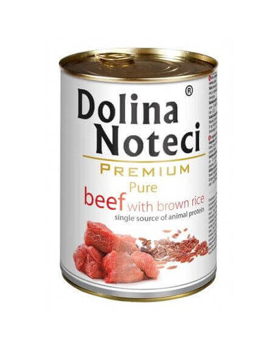 Dolina Noteci Premium Pure hovädzie s hnedou ryžou pre dospelých psov 800 g
