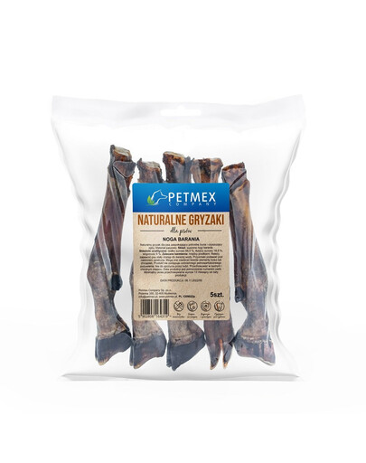 PETMEX Barania noha 5 ks prírodné žuvanie pre psov