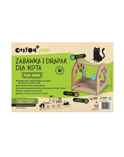 CARTON+ PETS ​Interaktívna hračka so škrabadlom pre mačky Fun Park