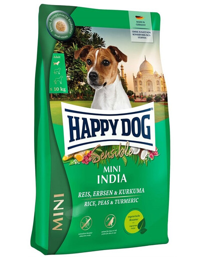 HAPPY DOG Sensible Mini India 4kg hrášok, ryža a kurkuma