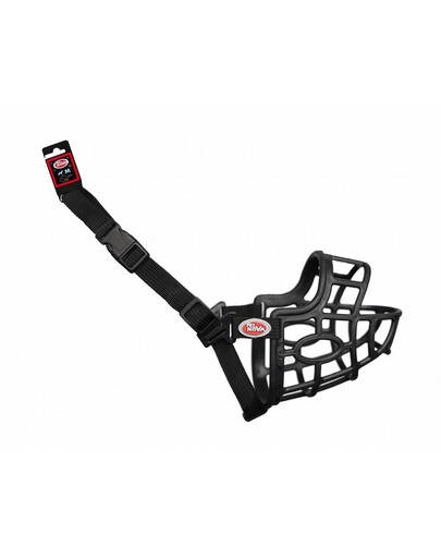 PET NOVA Flexibilný plastový náhubok M 32cm popruh 44-60cm