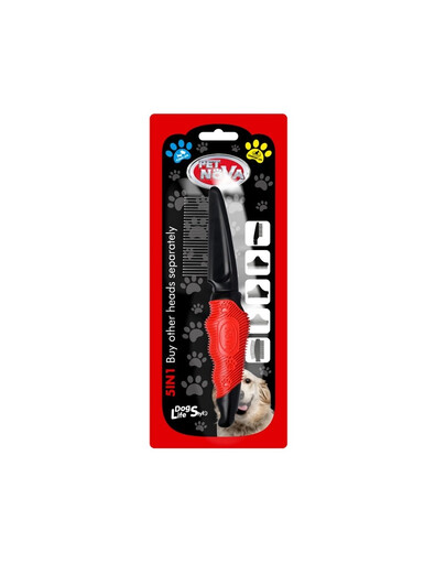 PET NOVA Hrebeň na dlhú srsť M 5in1 27 zubov