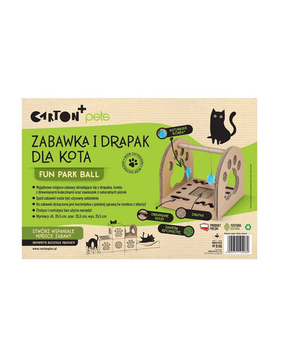 CARTON+ PETS Interaktívna hračka so škrabadlom Fun Park Ball
