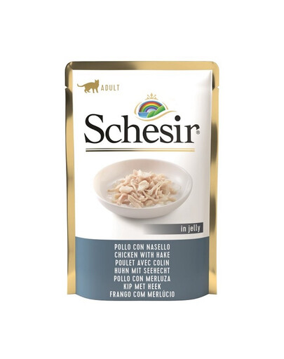 SCHESIR Jelly Adult Chicken Fillets&Cod 85g