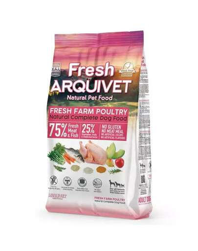ARQUIVET Fresh Polovlhké krmivo pre psov s kuracím mäsom a morskými rybami 2,5 kg