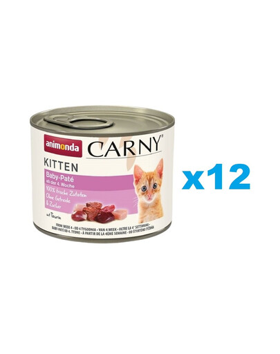 ANIMONDA Carny Kitten Baby Paté 12 x 200g
