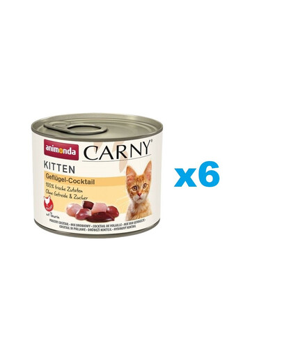 ANIMONDA Carny Kitten Poultry Cocktail  6 x 200g