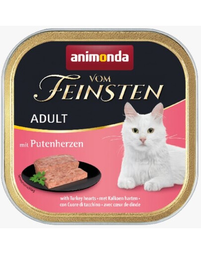 ANIMONDA Paštéta pre mačky vom Feinsten Classic hovädzie a morčacie srdcia 100 g