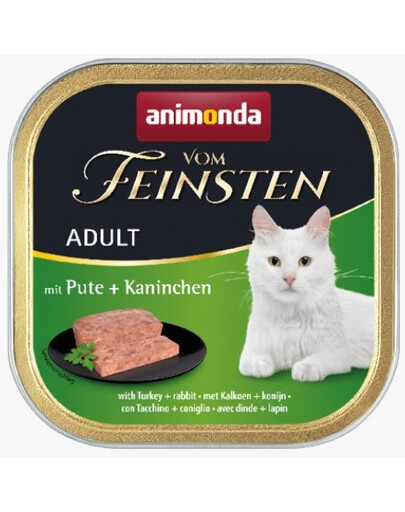 ANIMONDA Paštéta pre mačky vom Feinsten Classic morčacie a králik 100 g