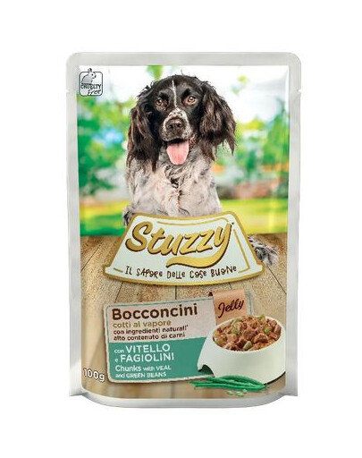 STUZZY Veal With Grean Beans In Jelly - S teľacím mäsom a hráškom v  želé 100G