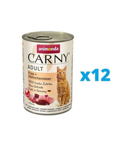 ANIMONDA Carny Adult morčacie a kuracia pečienka 12 x 400 g