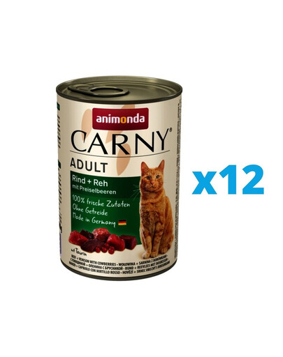 ANIMONDA Carny hovädzie/divina s čučoriedkami 12 x 400 g